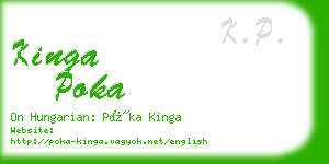 kinga poka business card